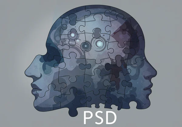 Abstract image representing the complexity of PTSD symptoms.