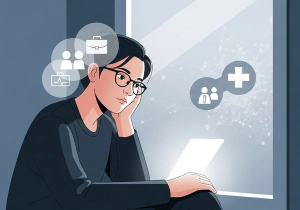 Person reflecting on PTSD's impact on daily life