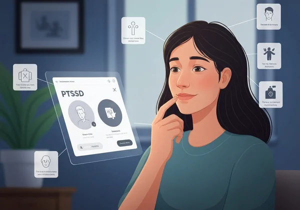 Person understanding PTSD assessment score