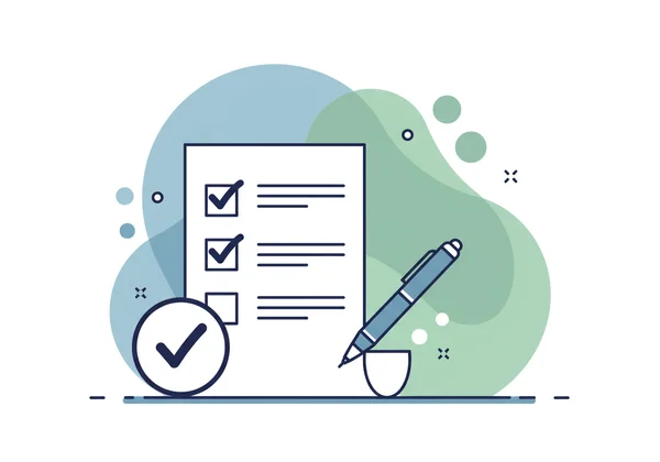 A stylized checklist representing the PCL-5 assessment tool.