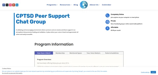 Gruppo di Chat di Supporto tra Pari CPTSD Foundation